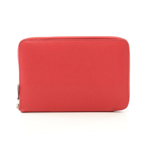 HERMES Azap 組合皮夾 Chevre 皮革 粉紅 Rouge pivoine 二手 女款 R SHW