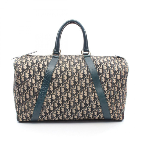 Christian Dior Trotter 手提包 帆布 皮革 海軍藍 二手 女士