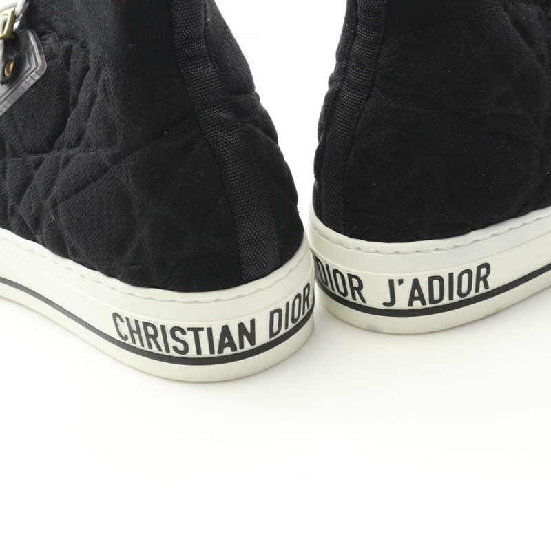 Christian Dior J'ADIOR Cannage 帆布運動鞋，黑白配色，女款 #36-10