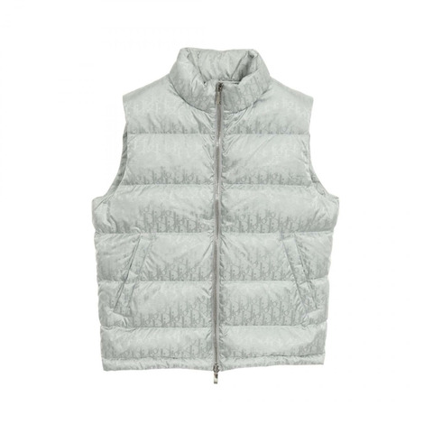 Christian Dior Oblique 羽絨背心 033C410A4462 尼龍藍色二手男款 #46