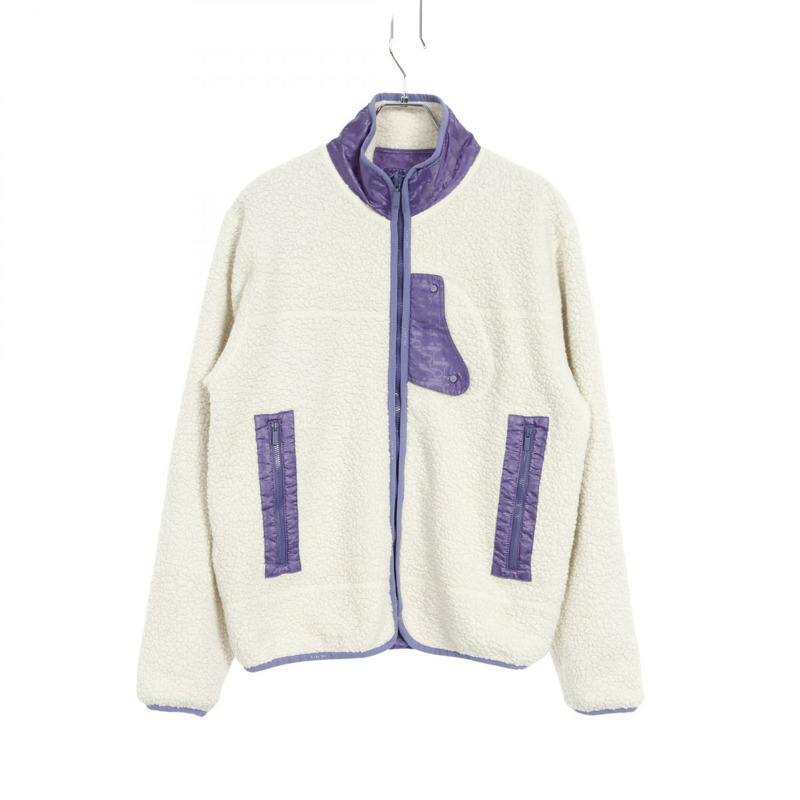 Christian Dior Oblique 夾克衫 113J405A0678 羊毛尼龍米紫二手男 #S-0