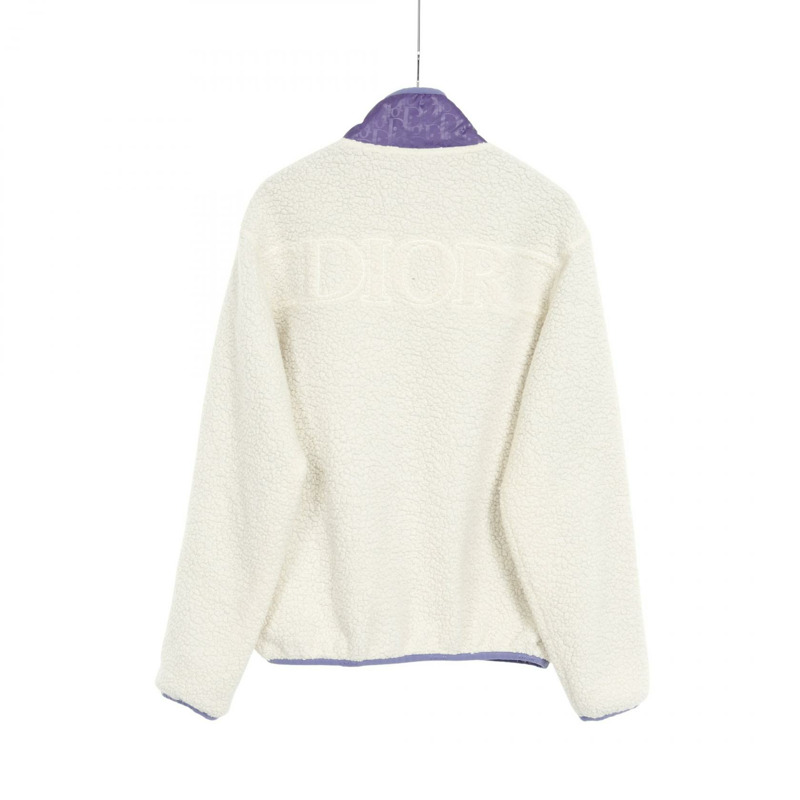 Christian Dior Oblique 夾克衫 113J405A0678 羊毛尼龍米紫二手男 #S-1