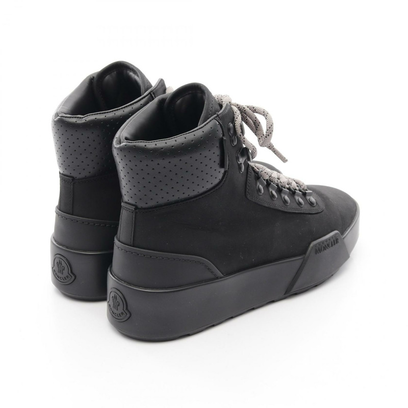 MONCLER Spencer 運動鞋靴子皮革黑色 41 號 二手男式-1