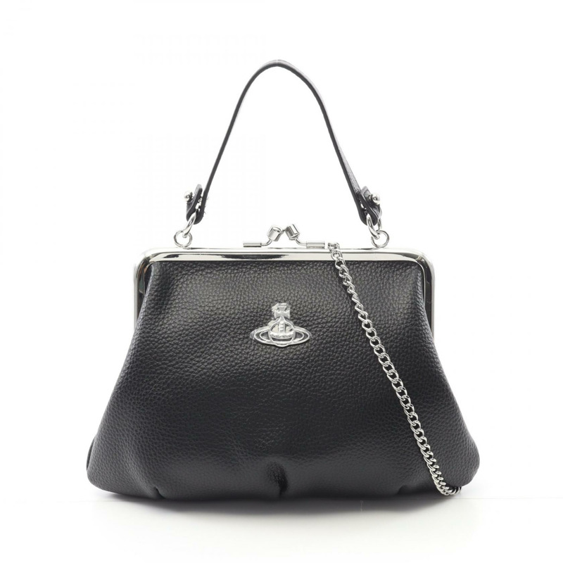 Vivienne Westwood 紅標 GRANNY 單肩包 4B010006WS000DN403 聚氨酯黑色 全新 女款-0