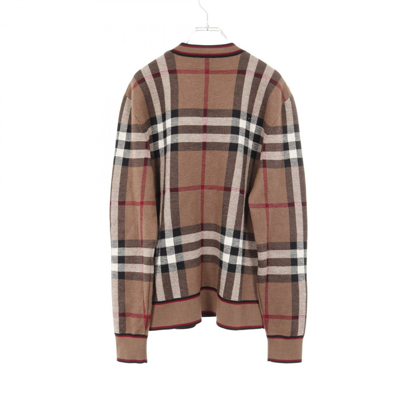 BURBERRY 套頭衫 針織衫 8036603 羊毛 棕色 多色 #S 二手男款-1