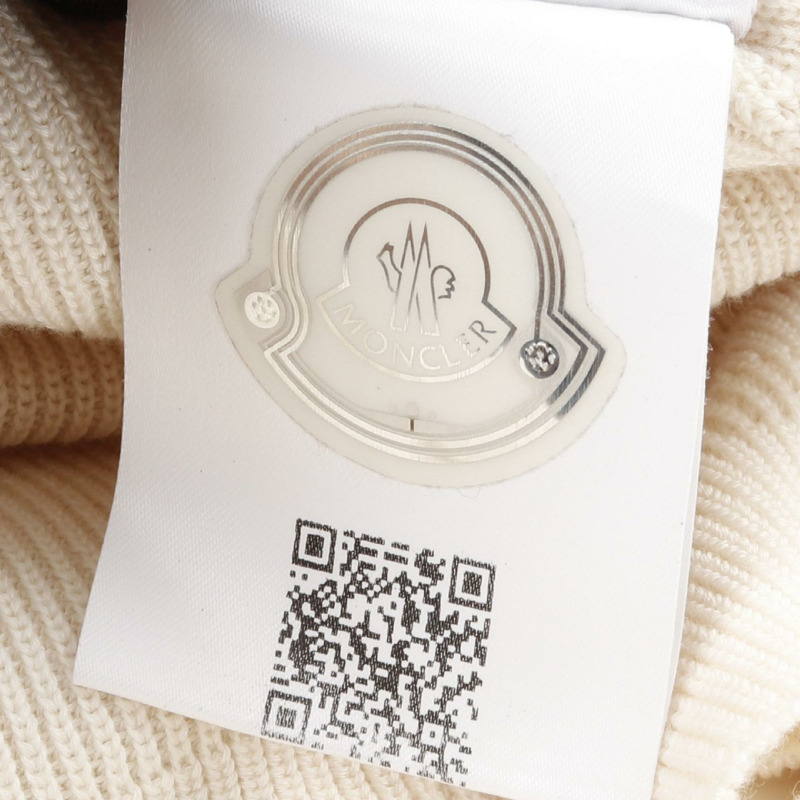MONCLER 套頭衫針織 9095100 棉質米色黑色 M 碼二手男款-5