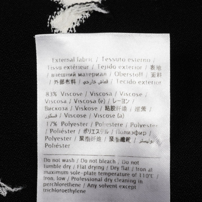 Valentino VLTN 標誌套頭衫針織 SV3K04H5GC 人造絲聚酯黑白 #M 二手男款-3