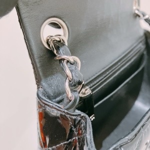 Tk1794 CHANEL 香奈兒經典翻蓋式方胖子鍊帶包包CLASSIC FLAP BAG 17CM PATENT-13