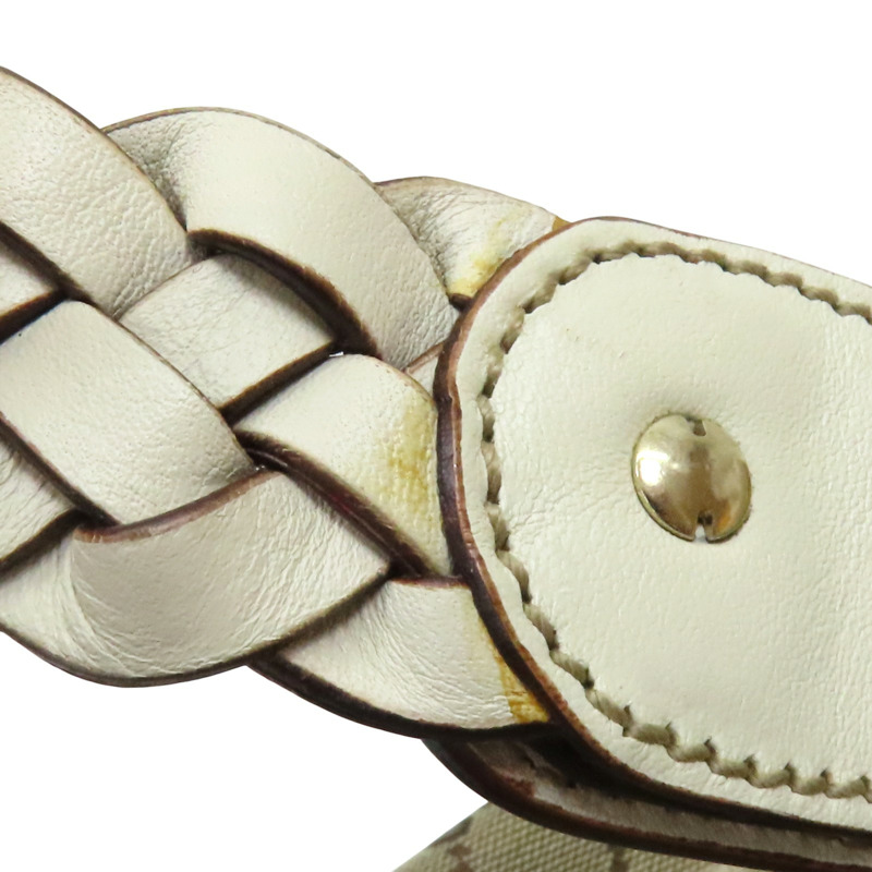 棕色 GG帆布 米白 牛皮 Pelham 肩背包 137621-14