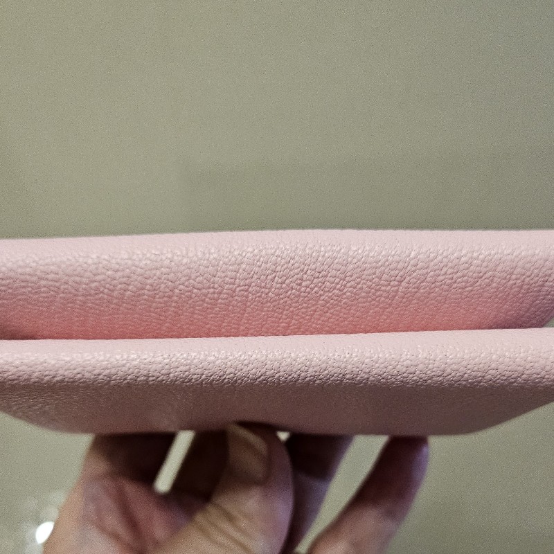 Hermes 櫻花粉特殊處理羊皮零錢包-4