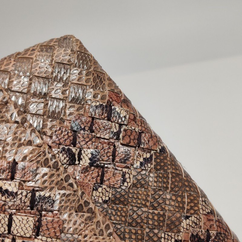 Bottega Veneta Olimpia 蛇皮 蜥蜴皮 雜色 Intrecciato 編織 單肩包-13