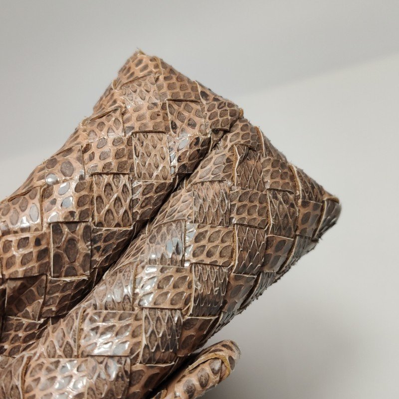 Bottega Veneta Olimpia 蛇皮 蜥蜴皮 雜色 Intrecciato 編織 單肩包-14