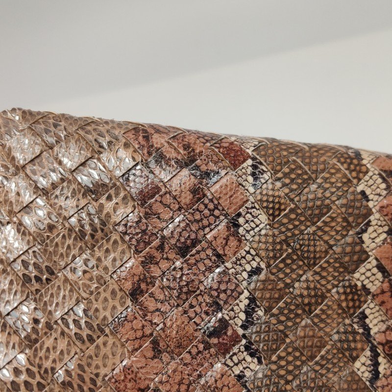 Bottega Veneta Olimpia 蛇皮 蜥蜴皮 雜色 Intrecciato 編織 單肩包-15