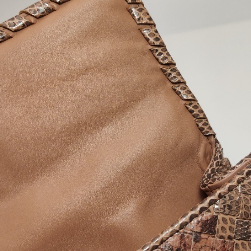 Bottega Veneta Olimpia 蛇皮 蜥蜴皮 雜色 Intrecciato 編織 單肩包-16