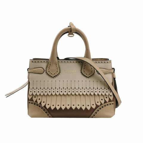 Burberry The Banner 班納 小號 牛皮 拼色 鏤空 流蘇 包邊 斜背包
