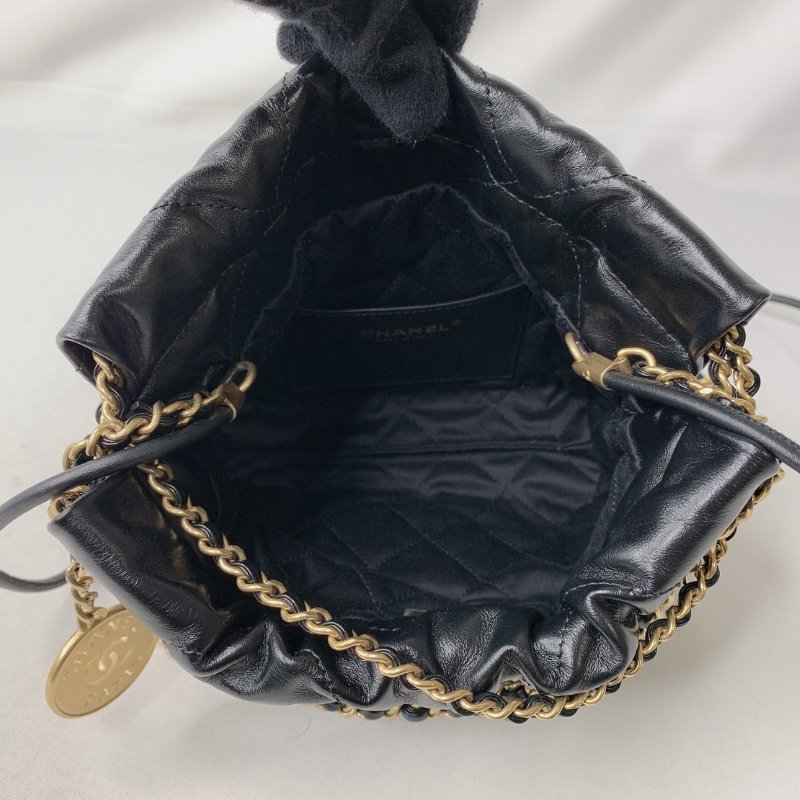 CHANEL 黑金mini 22包-5