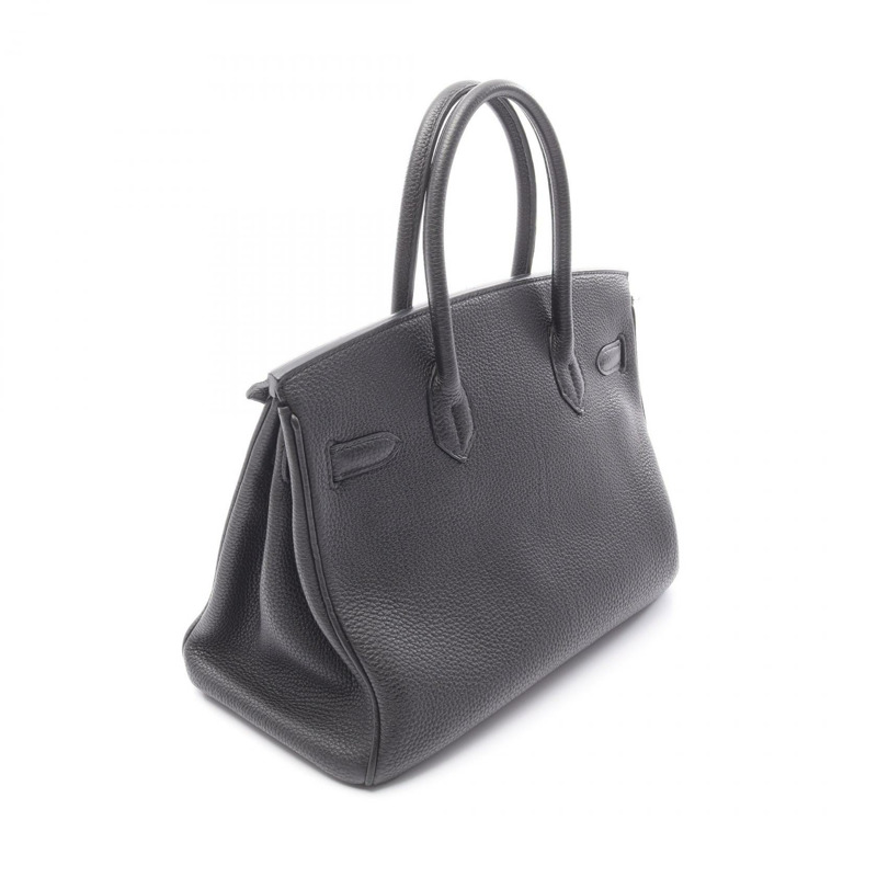 HERMES Birkin 30 手提包 Togo 皮革 黑色 二手 女士 M SHW-1