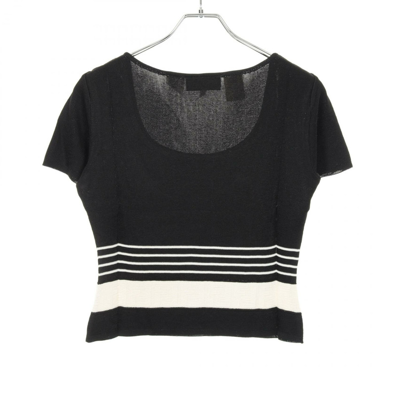 FENDI 短袖針織黏膠黑白配色女裝，尺寸 42，二手-1