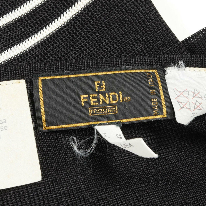 FENDI 短袖針織黏膠黑白配色女裝，尺寸 42，二手-2
