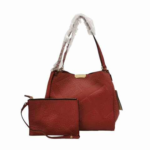 Burberry Canterbury 牛皮 純色 字母 Logo 標誌 皮革 滾邊 子母包 單肩包