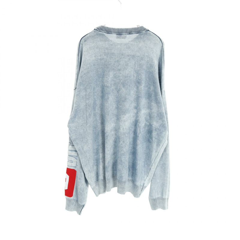 DIESEL K-ZEROS 針織衛衣 A13401 純棉 藍色 紅色 XL 號 二手 男款-1