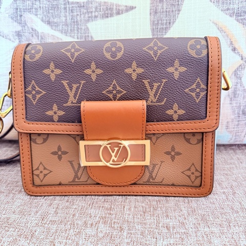LV 達芙妮mini小號 老花拚色