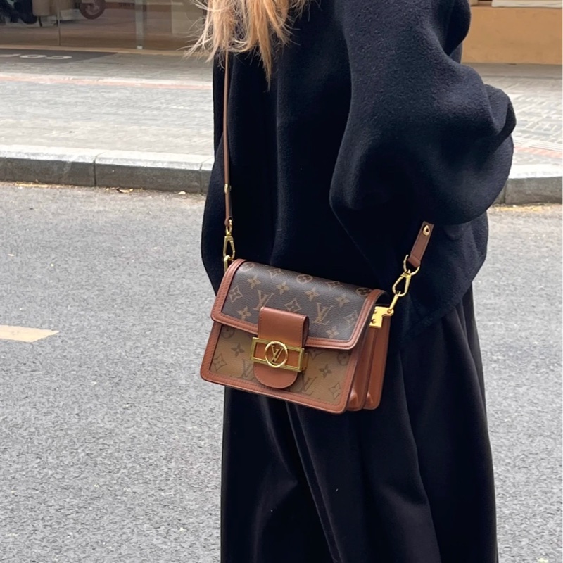 LV 達芙妮mini小號 老花拚色-8