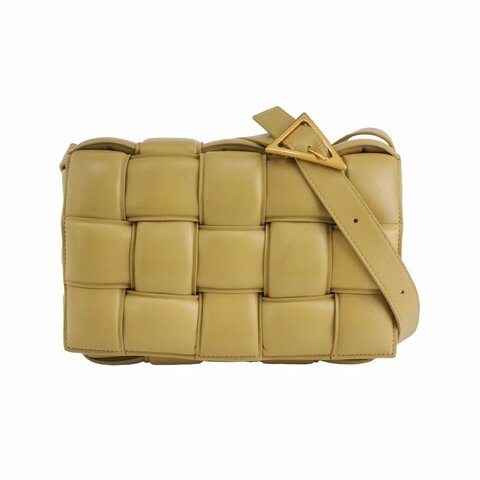 Bottega Veneta Cassette 羊皮 純色 Intreccio 編織 單肩包