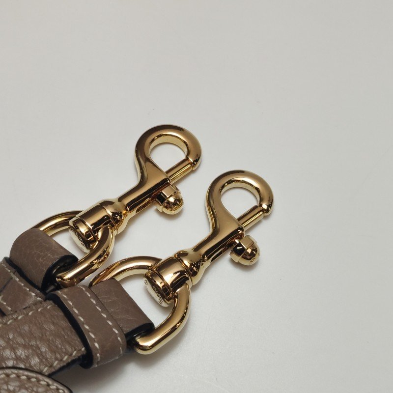 Loewe 牛皮 鴕鳥皮 拼色 拉鍊 單肩包-12