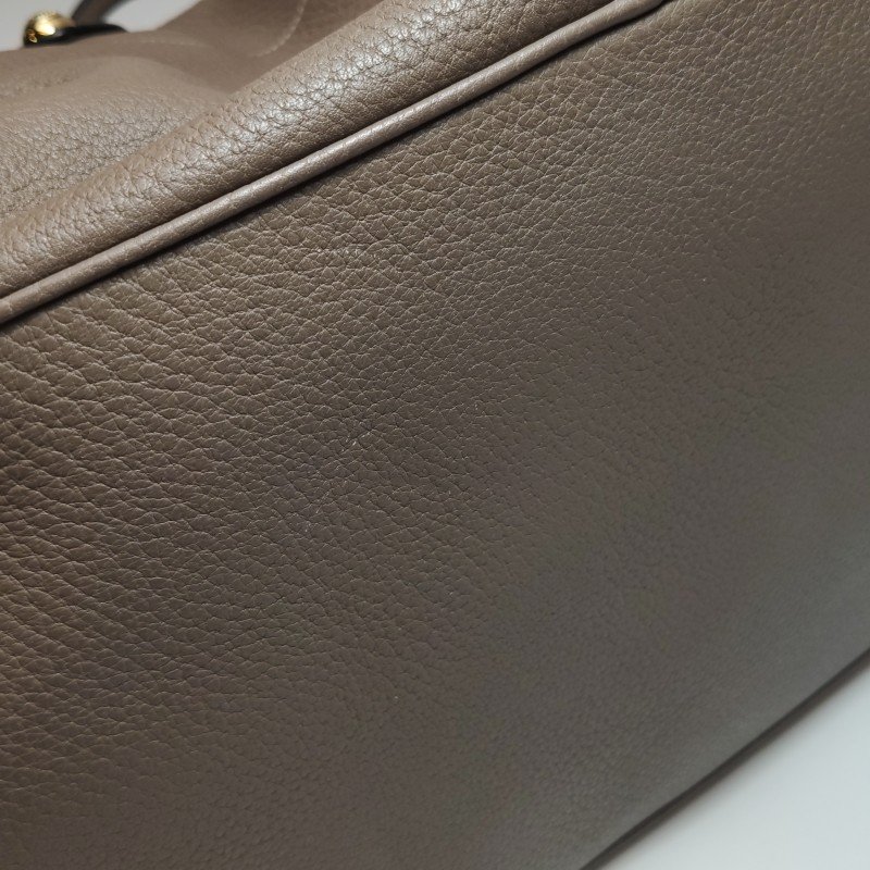 Loewe 牛皮 鴕鳥皮 拼色 拉鍊 單肩包-14