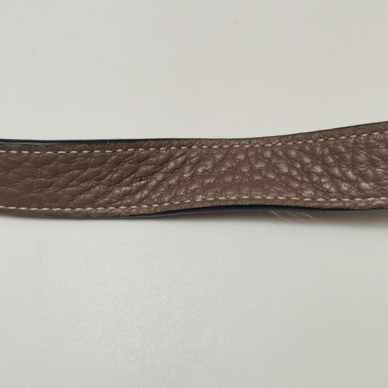 Loewe 牛皮 鴕鳥皮 拼色 拉鍊 單肩包-20