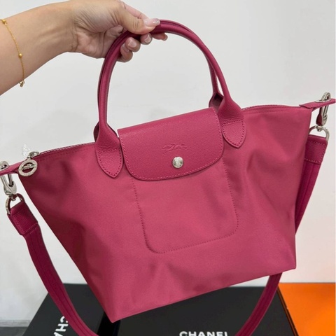 LONGCHAMP 尼龍 紅 水餃包 斜背包 手提包 肩背包 側背包