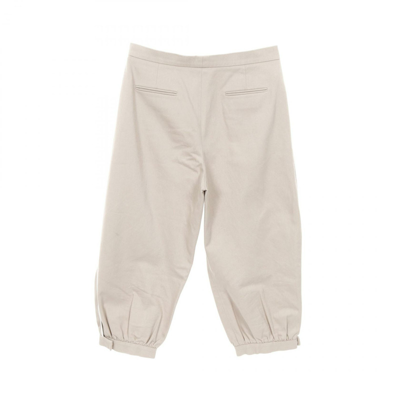 FENDI 女士棉質長褲 FR6077 02W 米色 二手 #44-1