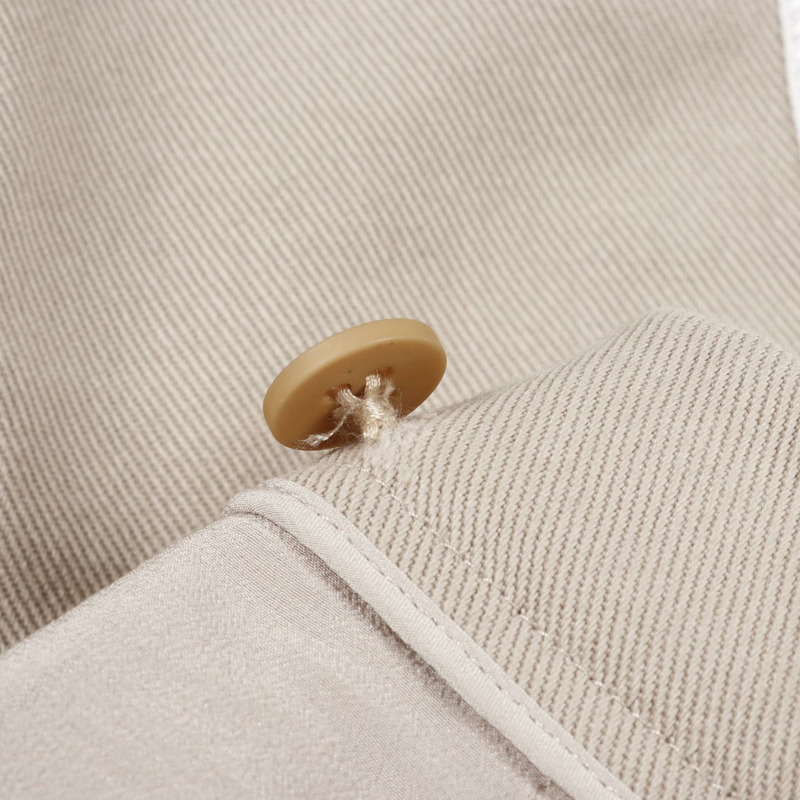 FENDI 女士棉質長褲 FR6077 02W 米色 二手 #44-7