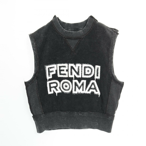 FENDI × MARC JACOBS 背心 棉質 黑色 二手 女款 #XXS
