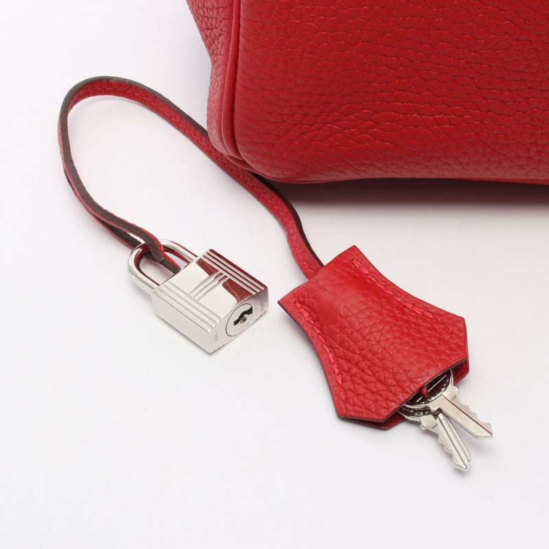 HERMES Birkin 30 手提包 030520CK Togo 皮革 紅色 Rouge tomate 二手 女士 A SHW-5
