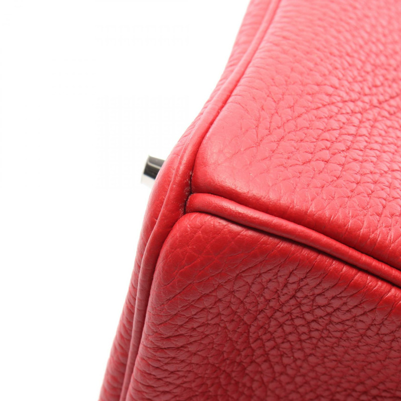 HERMES Birkin 30 手提包 030520CK Togo 皮革 紅色 Rouge tomate 二手 女士 A SHW-6