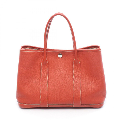 HERMES Garden party TPM 手提包 Negonda 皮革 Rouge duchesse 二手 女款 P SHW