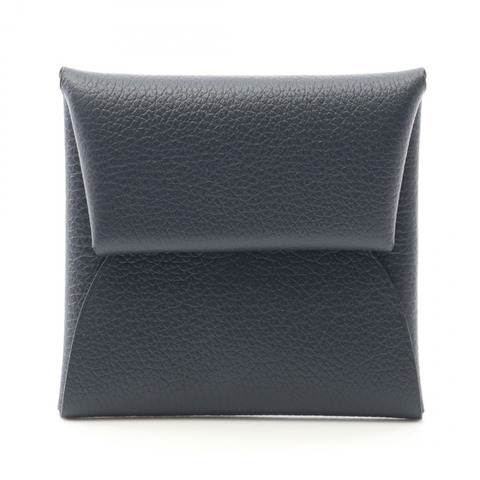 HERMES Bastia 零錢包 Evercolor 皮革海軍藍 nuit 二手女款 U SHW