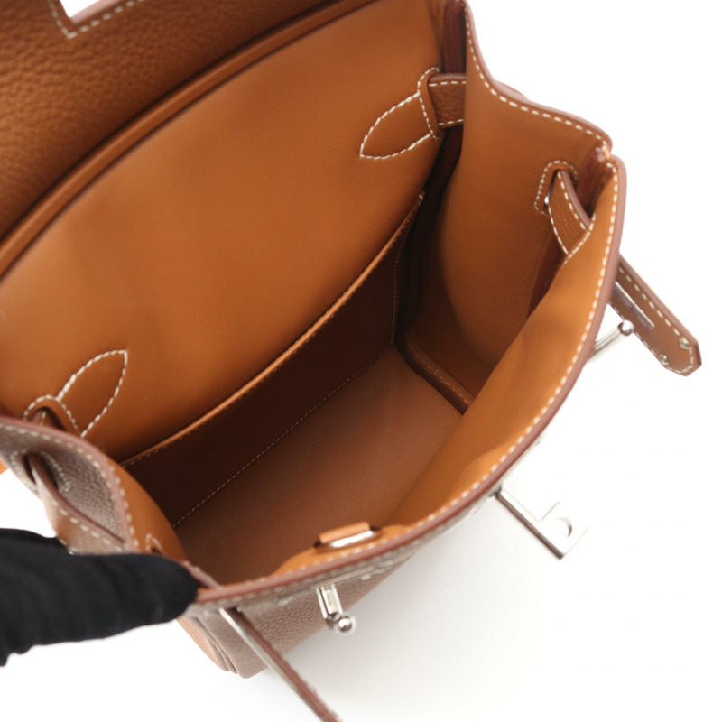 HERMES KellyHac a dos PM 腰包 Togo 皮革 棕色 金色 二手 中性款 W SHW-2