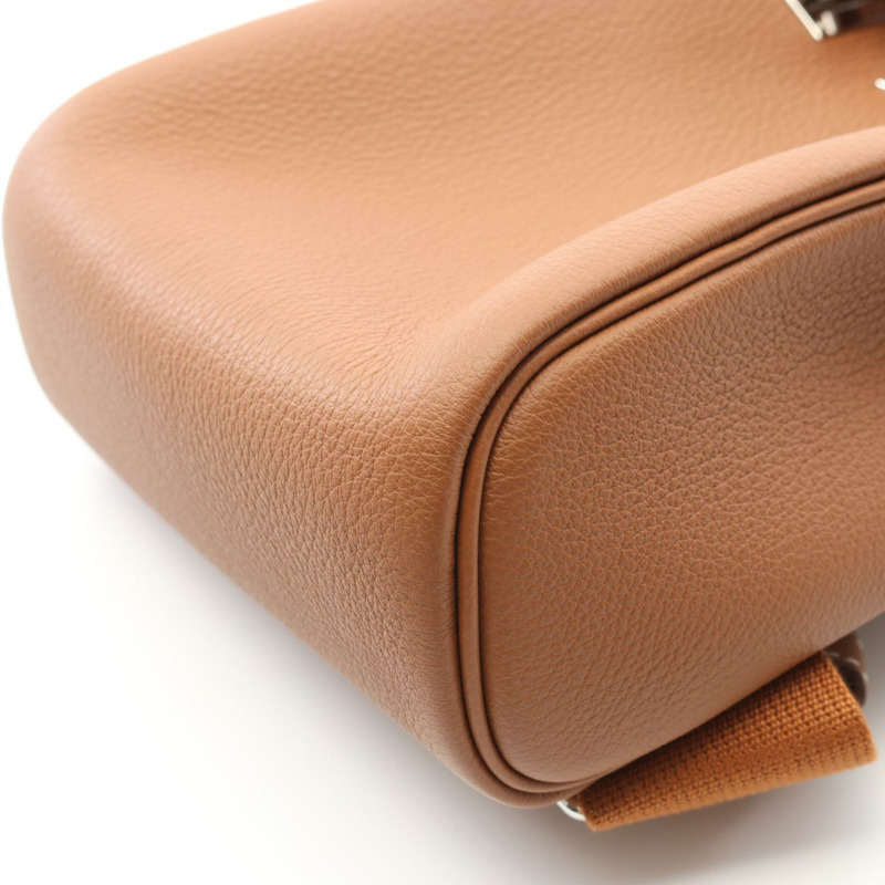 HERMES KellyHac a dos PM 腰包 Togo 皮革 棕色 金色 二手 中性款 W SHW-5