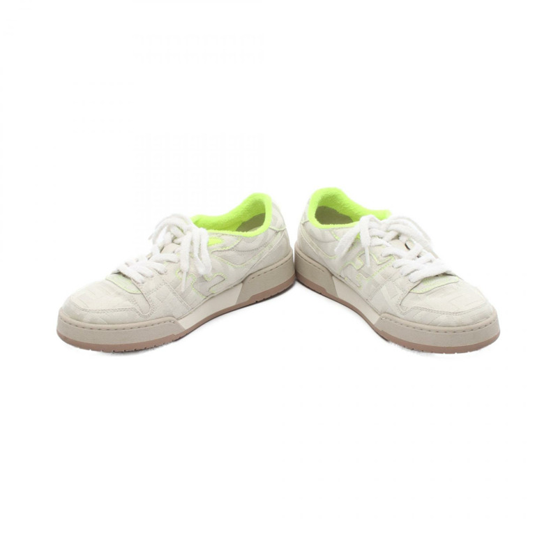 FENDI × MARC JACOBS MATCH 帆布絨面運動鞋 米綠色 二手 男款 #6-2