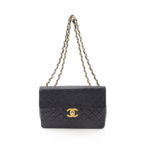 CHANEL Jumbo Matelasse 34 鏈條單肩包 小羊皮 黑 GHW 二手 女款