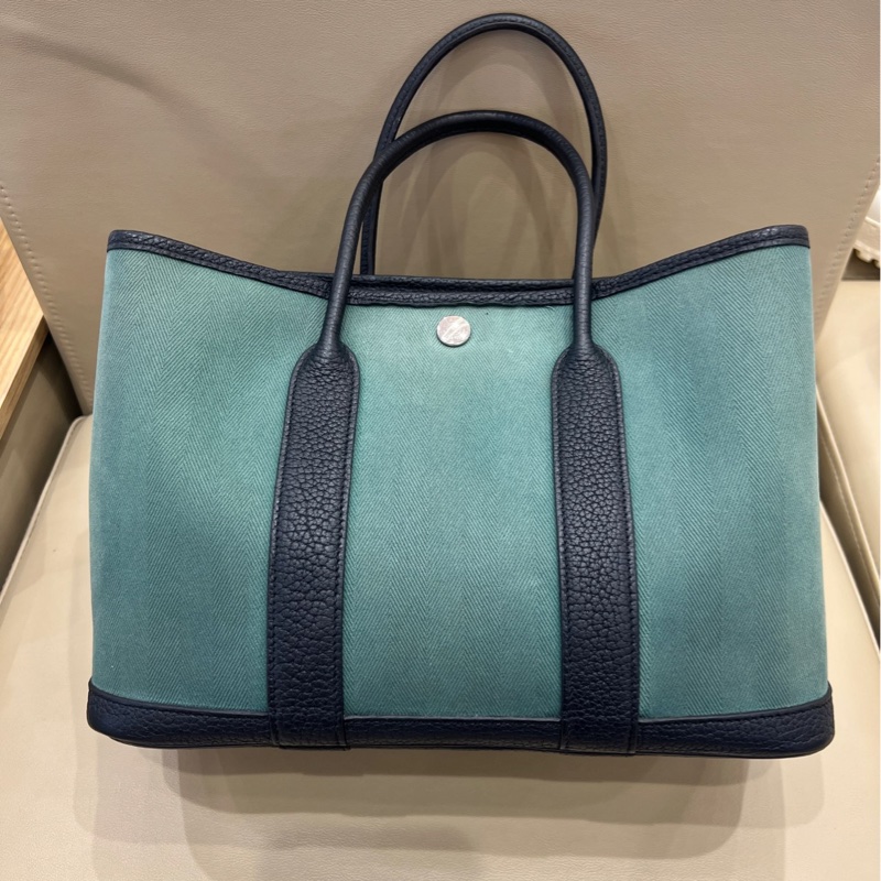 新到🍁Hermes愛馬仕綠色拼皮花園30 X刻 尺寸30*21cm 顏色清新自然又好看 💰好價-2