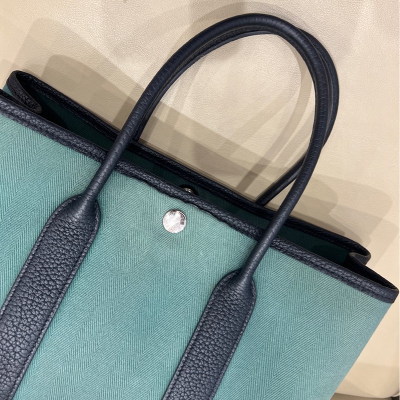 新到🍁Hermes愛馬仕綠色拼皮花園30 X刻 尺寸30*21cm 顏色清新自然又好看 💰好價-3