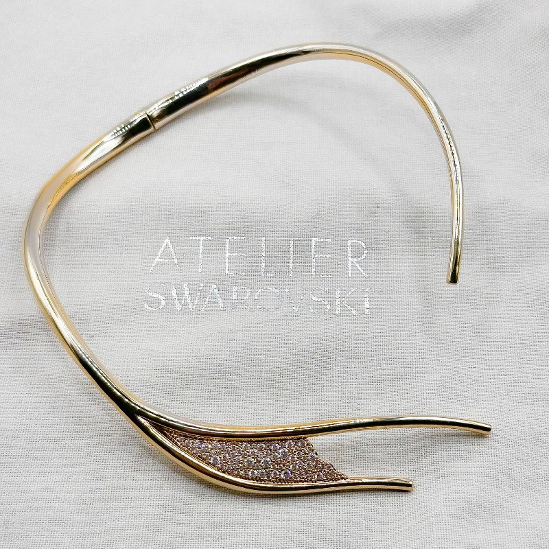施華洛世奇Swarovski｜Swarovski Atelier高級珠寶設計師系列・鍍金珍寶頸環（絕版典藏款）-7