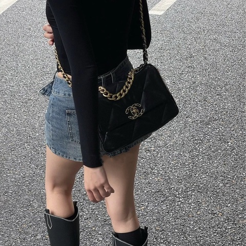 Chanel 19bag 黑金經典配色 小號 26*16*9