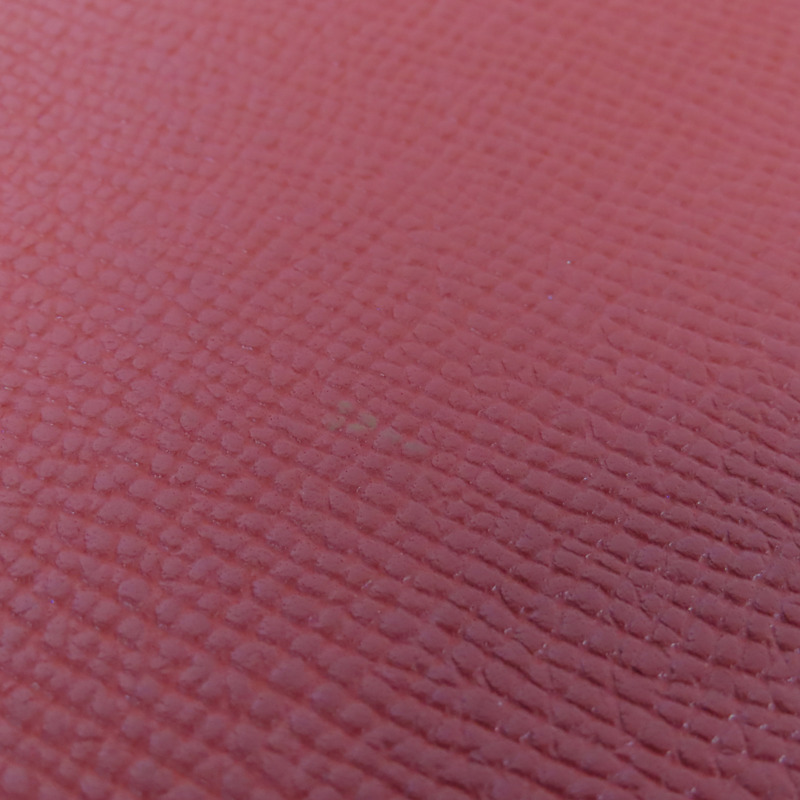 HERMES Epsom皮革Azap Wallet銀扣長錢包Rouge-11
