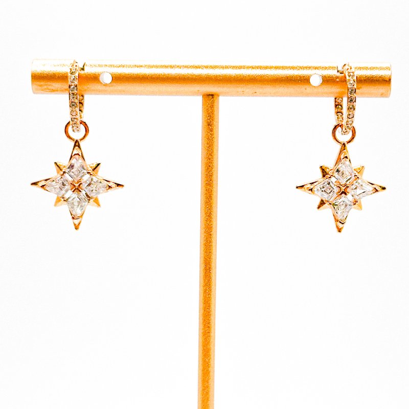 施華洛世奇Swarovski|玫瑰金閃耀北極星耳環-4