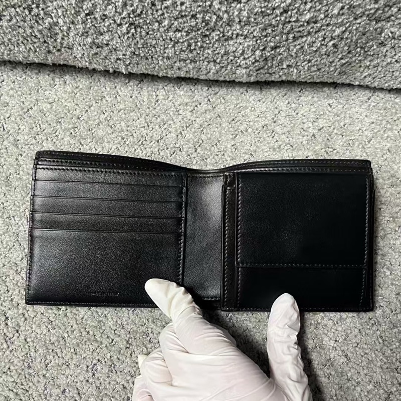 celine 棕色凱旋門印花雙折粒面皮革 錢包-2